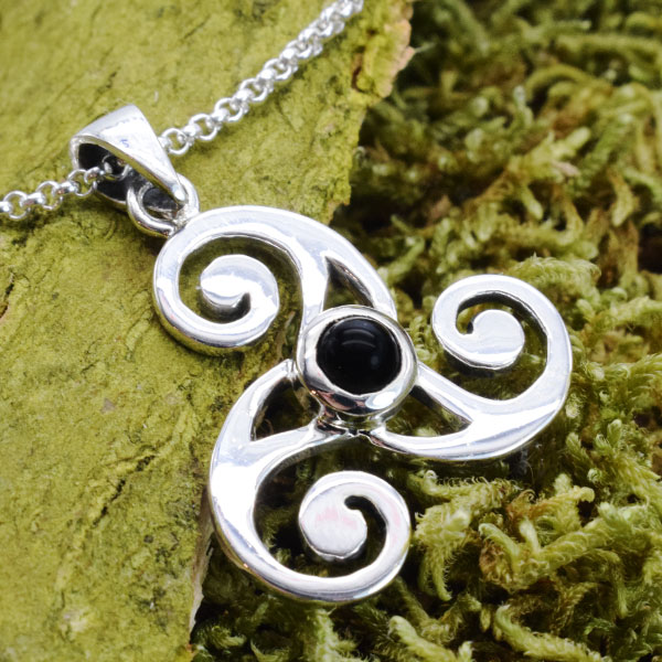celtic spiral knot necklace